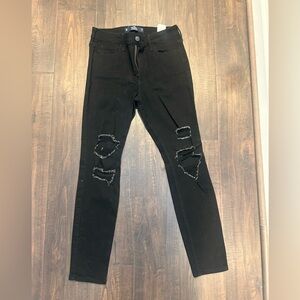 Hollister Black Skinny Distressed Jeans